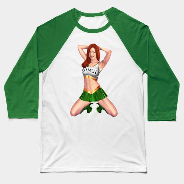 Brooke Posing Baseball T-Shirt by masciajames